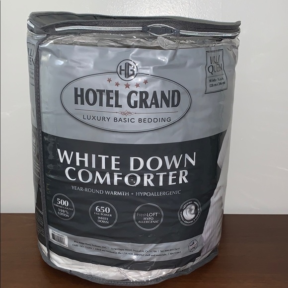 Hotel Grand Bedding Hotel Grand White Down Queen Comforter 9 X 98